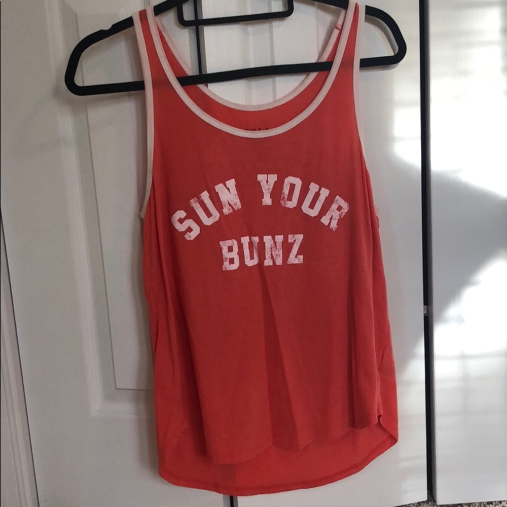 Coral tank “Sun your buns”